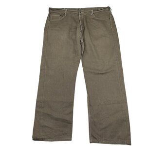 Levs 501 Pants Men 44W x‎ 32L Army Green Button Fly Straight High Rise Jeans